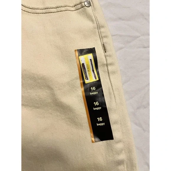 Art Class Baggy Jeans Mens 16 Off White Distressed Frayed Hem Relaxed Fit 90s - Picture 5 of 8